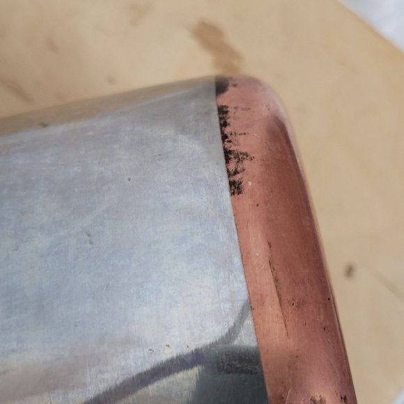 Vintage Revere Ware Copper Clad 2 Qt Sauce Pan Pot 6.5 x 4.25 Inches - Picture 9 of 11